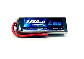 4S Bateria de LiPo 14,8V 5200mAh 50C soft com plugue XT60